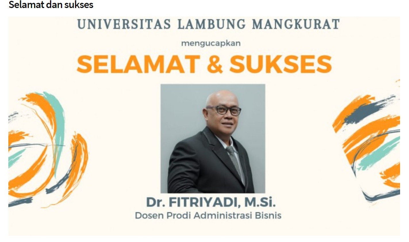 selamat dan sukse